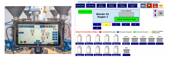 Advanced Blending Solutions blender controls and operator interface screens