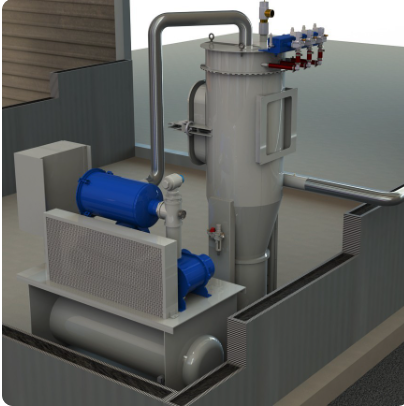 ABS direct-pull railcar unloading system diagram
