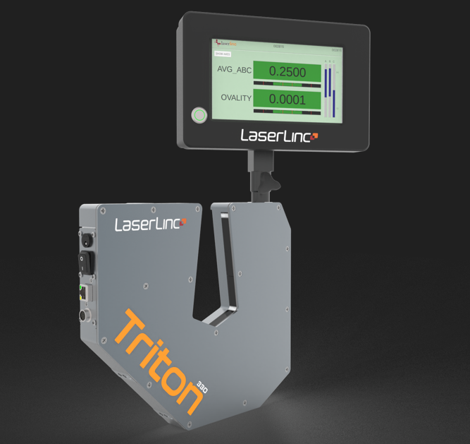 ベンチ型レーザーマイクロメータの操作と測定値表示に使用するLaserLinc SmartLinc Display